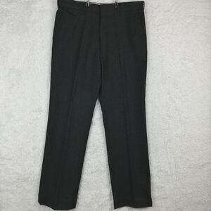J.J. Cochran Mens Pants 100% Wool Slacks Suit Dress Formal Black Heather Flat 38